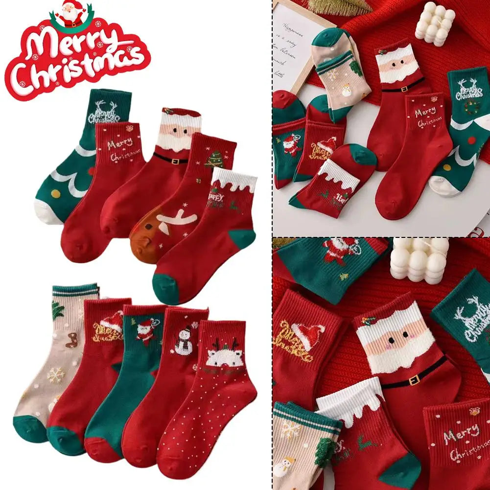 Lot de 5 paires de chaussettes de Noël pour bébé